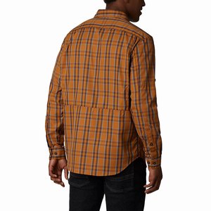 Columbia Silver Ridge™ 2.0 Plaid Långärmad Tröja Herr Orange (SJANR6478)